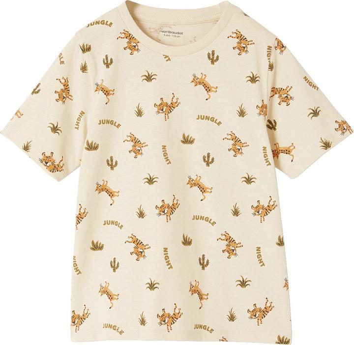 Vertbaudet 2er-Pack kurze Jungen Schlafanzüge mit Tigern Oeko-Tex