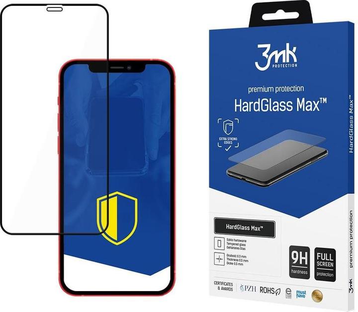 Actual product image 3MK Hardglass Max screen protector (1 Piece, Apple iPhone 12 mini)