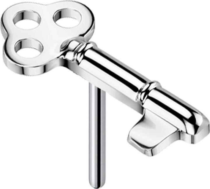 Star Piercing Threadless Schlüssel silber (Titan G23, ohne Messing)