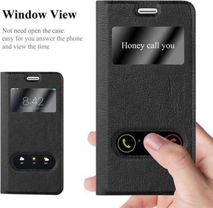 Actual product image Cadorabo Book with View double window cover (Samsung Galaxy S5, Samsung Galaxy S5 Neo)