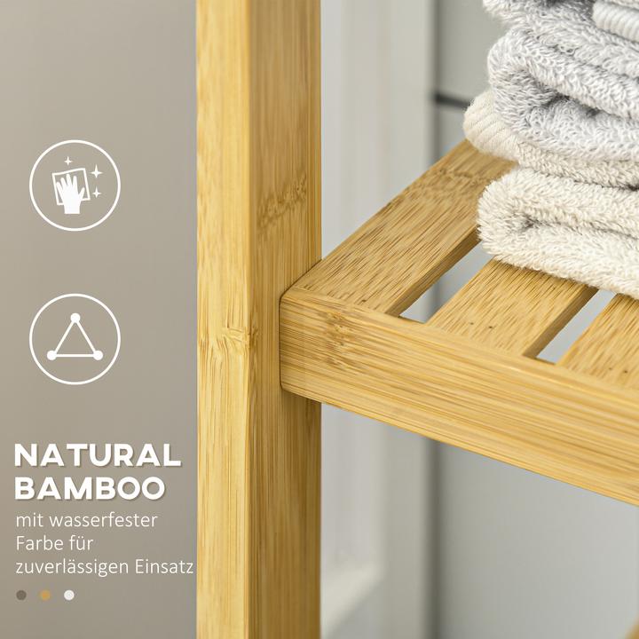 Immagine prodotto Kleankin Mobile da bagno con ripiano aperto e protezione antiribaltamento (66 x 33 x 87 cm)