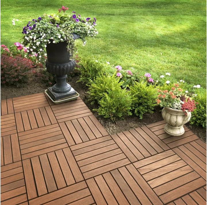 Produktbild Florco Balkon-& Terrassenplatten Esche, 6 Latten 30 x 30, 6 Stk. (6 x, 30 x 30 cm)