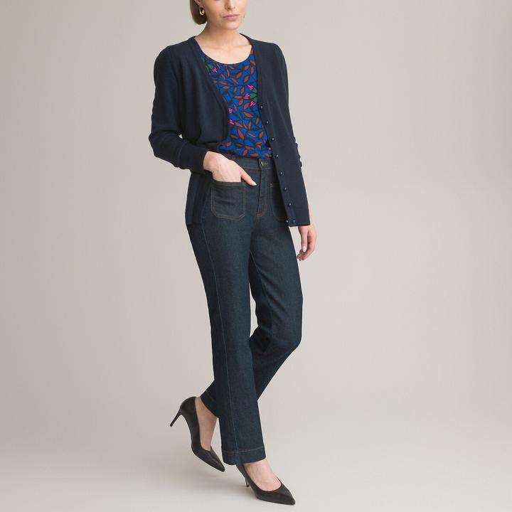 Actual product image Anne Weyburn Cardigan with V-neck and cashmere touch (W34/L36, W32/L34)