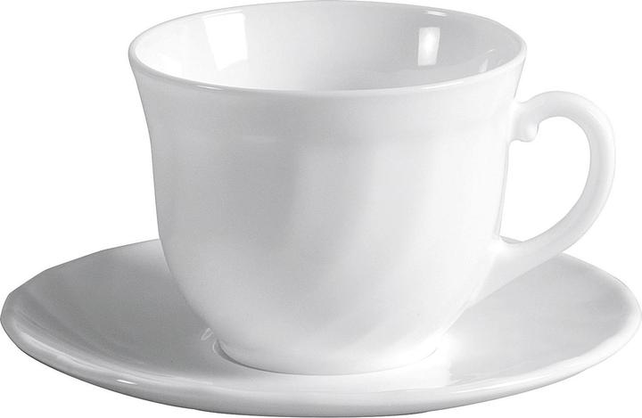 Image du produit Luminarc Tasse à café avec soucoupe Trianon 220 ml blanc (220 ml, 6 x)