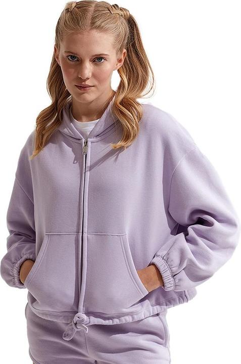Actual product image Tri Dri Womens/Ladies Recycled Cropped Oversized Full Zip Hoodie (L, XL)