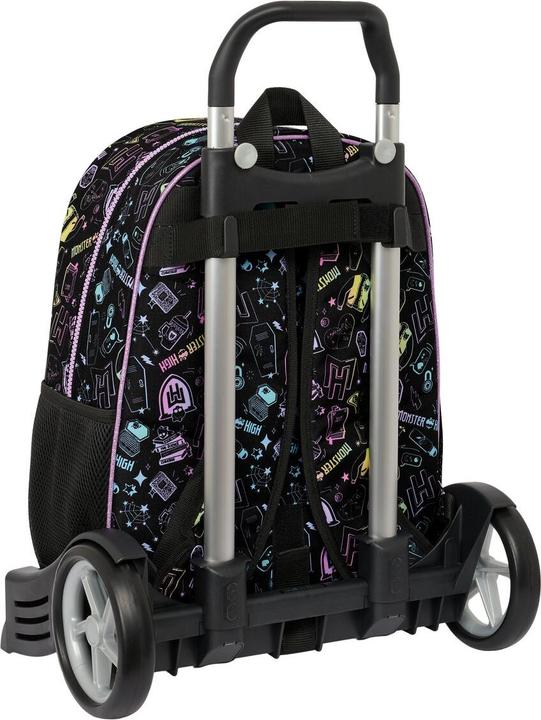 Produktbild Monster High Schulrucksack mit Rädern Schwarz 33 x 42 x 14 cm