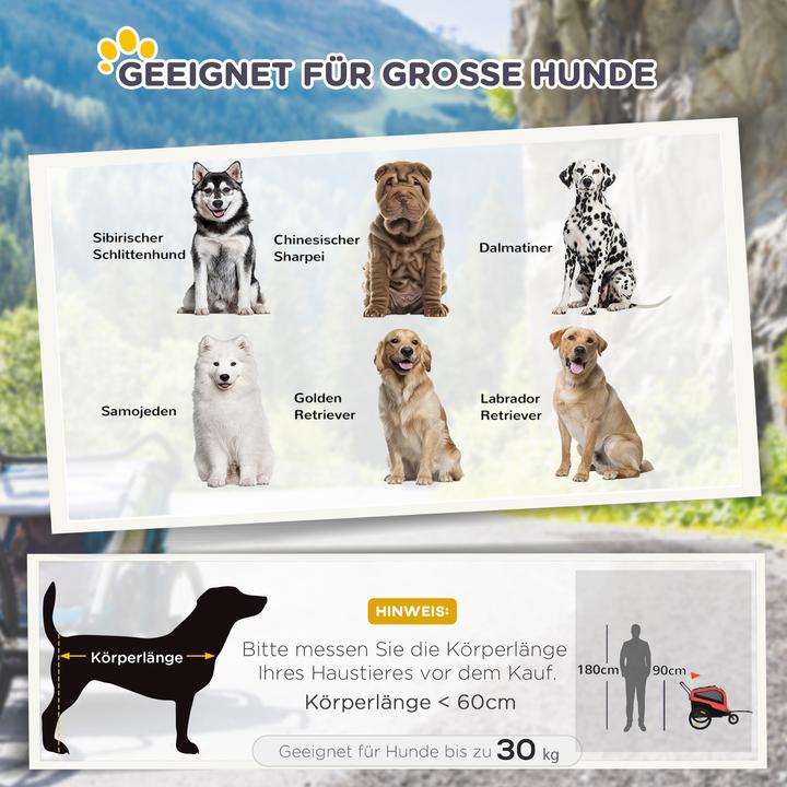 Produktbild PawHut Hundeanhänger mit Reflektoren