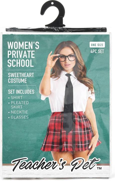 Immagine prodotto Teacher's Pet Costume Da Insegnante Pet Da Donna 4 Pezzi Scuola Privata Sweetheart (Taglia unica)