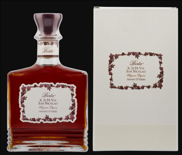 Actual product image Berta Amaro d'Erbe Il 28 di Via San Nicolao (18 years, 30 %, Italy, 1 x 70 cl, Bitter liqueurs)