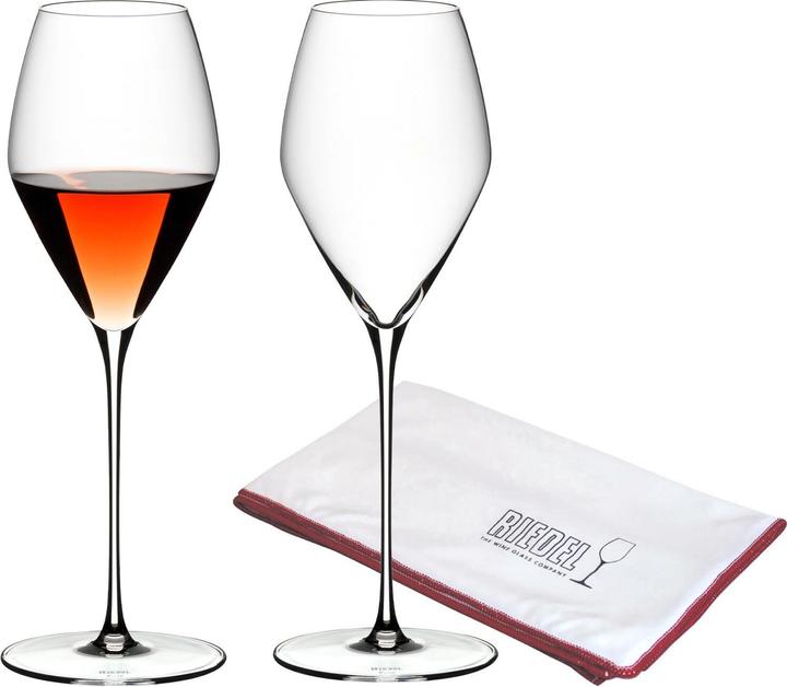 Image du produit Riedel Veloce Rosé Weingläser + Poliertuch (34.70 cl, 2 Verres, Verres à vin blanc)