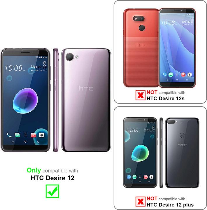 Actual product image Cadorabo TPU Matt Metallic Cover (HTC Desire 12)