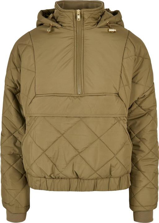 Actual product image Urban Classics Ladies Oversized Diamond Quilted Pull Over Jacket (S)