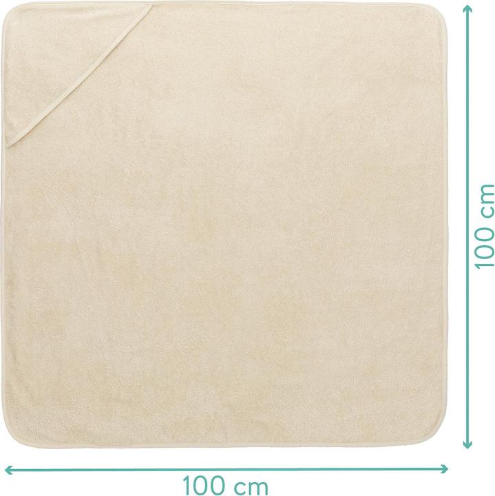 Immagine prodotto Fillikid Asciugamano con cappuccio BW 100x100 taupe