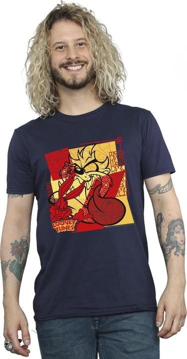 Immagine prodotto Looney Tunes Taz Bugs Rabbit New Year Maglietta Uomo (XL)