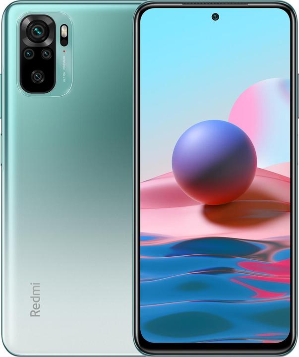 Xiaomi Redmi Note 10 (128 GB, Lake Green, 6.43", Dual SIM, 48 Mpx, 4G)