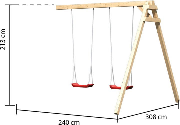 Produktbild Karibu Spielturm Lotti mit Doppelschaukel