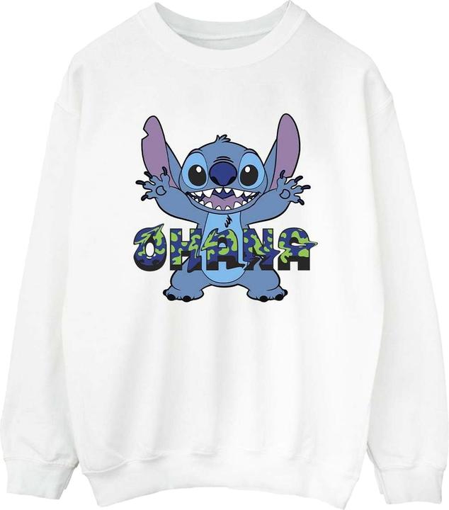 Produktbild Disney Lilo And Stitch Ohana Blue Glitch Sweatshirt (L)