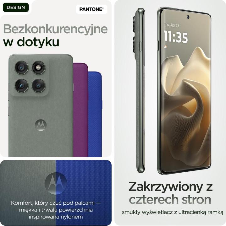 Actual product image Motorola Edge 60 Pro (512 GB, Pantone Shadow, 6.67", Dual SIM, 50 Mpx, 5G)