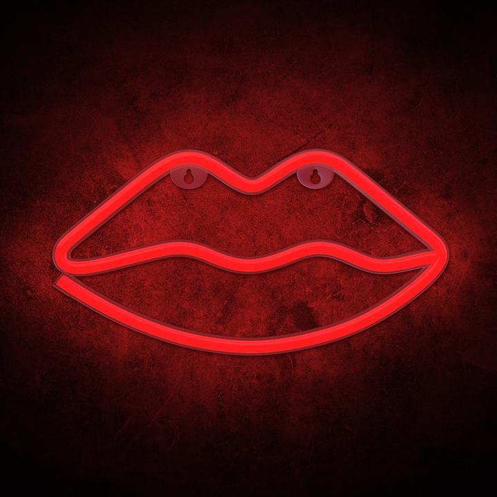 Immagine prodotto Forever Light Luce LED al neon LIPS rosso Pipistrello + USB FLNEO8 (2 cm)