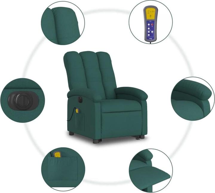 Actual product image VidaXL Massage chair electric fabric