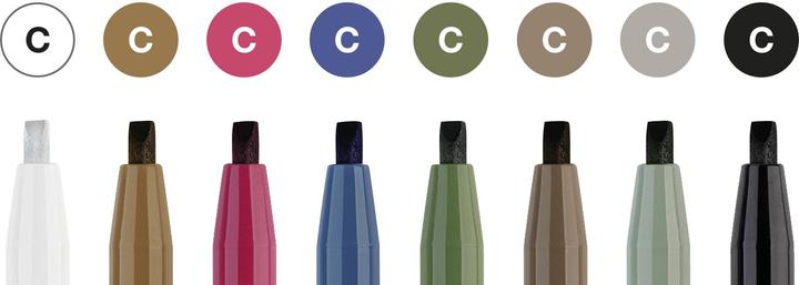 Image du produit Faber-Castell Feutres à l'encre de Chine Pitt Artist Pen Calligraphy 8 couleurs (Bleu, Noir, Marron, Vert, Blanc, Jaune, Rose, 8 x)