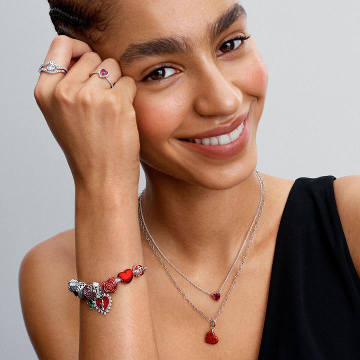 Immagine prodotto Pandora Opalescent Red Heart Dangle Charm (Argento 925)