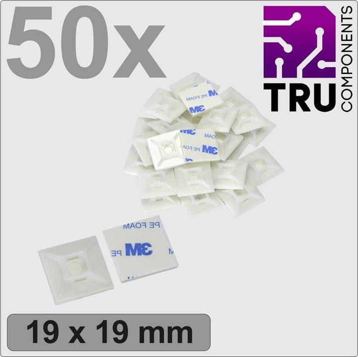 Image du produit Tru Components T24CA067 Socle de fixation autocollant, à visser TC-12888540