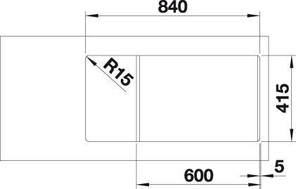 Produktbild Blanco Favum XL 6 S (Aufsatzspülbecken, 86 cm, 43.50 cm)