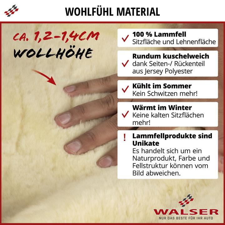 Immagine prodotto Walser Coprisedile auto Zoya Lambskin Singolo sedile Highback Zipp-It Beige