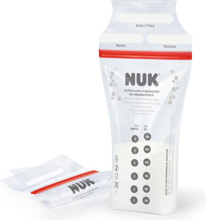 NUK Moedermelkzakjes, plaatsbesparend en onmiddellijk bruikbaar, 25 stuks