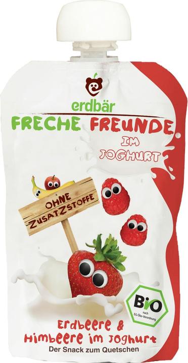 Image du produit Freche Freunde Concassez le yaourt aux fraises et aux framboises. (100 g)