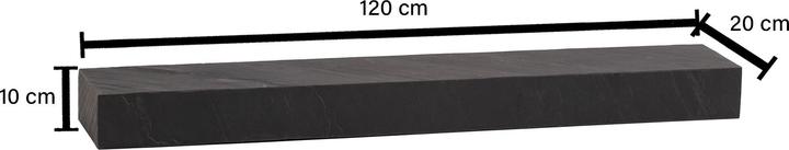 Immagine prodotto FineBuy Mensola a muro FB55703 in legno massiccio antracite 120 cm (20 x 120 x 10 cm)
