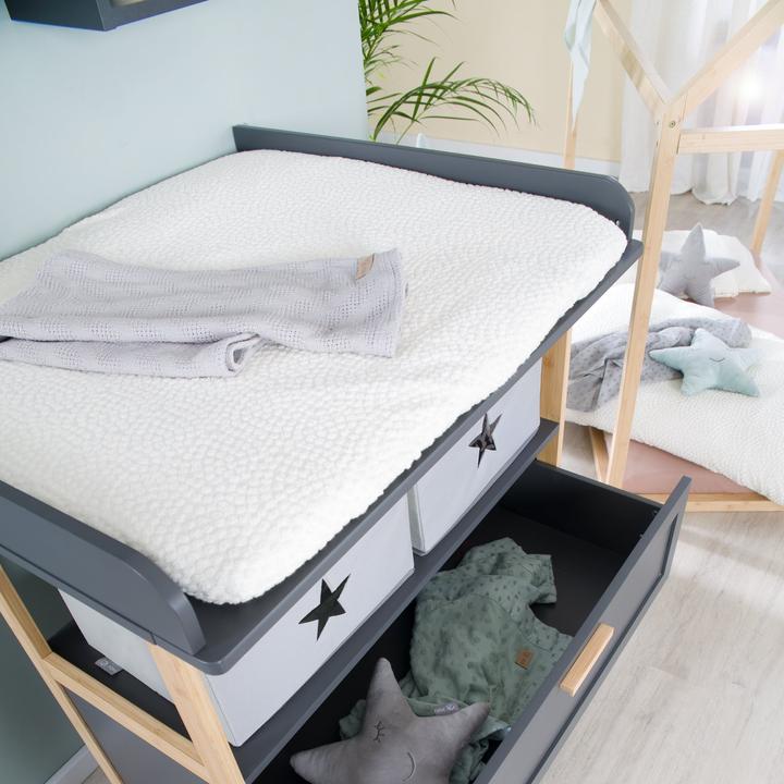 Actual product image Roba Stretch cover for changing mat 75x85 cm 'Seashells' oyster (75 x 85 cm)