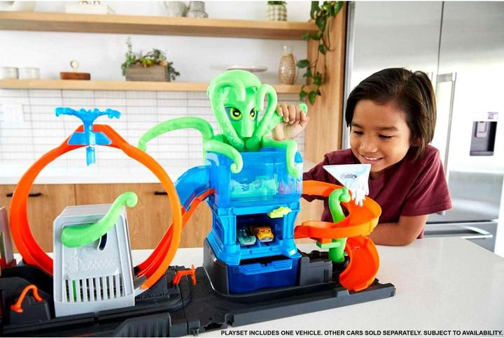 Produktbild Hot Wheels City Color Reveal Ultimative Auto-Waschanlage Spielset mit 1 Farbwechsel-Fahrzeug für Kin
