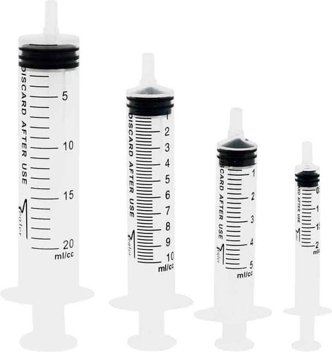 Actual product image Teqler Disposable syringes, 3-piece, Luer, 5 ml, 100 pcs.