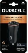 Actual product image Duracell Car Charger 2xUSB 30W (Black)