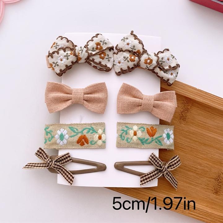 Activity Board 8pcs Stern Herz Bogen Knoten Blume kleine Dekoration Haarnadeln, niedlich Haarspangen Geschenk (8 Stk.)