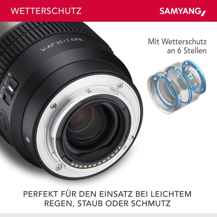 Actual product image Samyang V-AF 35mm f/1.9 FE Sony E (Sony E, full size, APS-C / DX)