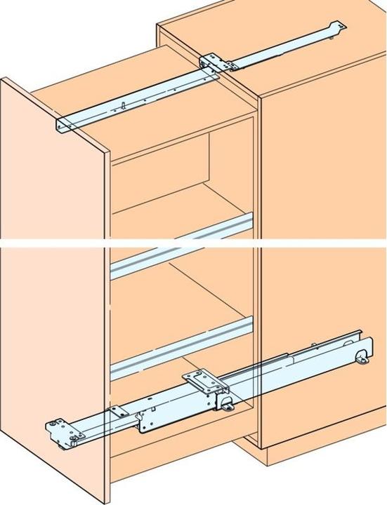 Produktbild HAWA Hochschrank-Front-Vollauszüge -FORTE für Holzkonstruktionen