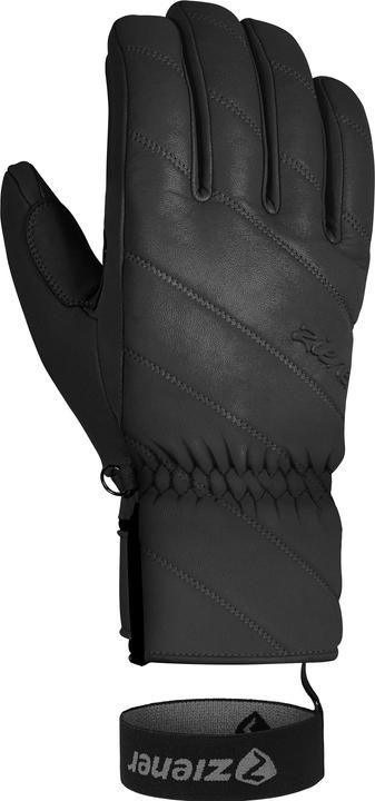 Produktbild Ziener Alpine Damen Ski Handschuhe Leder KUMA schwarz - 8 (8)