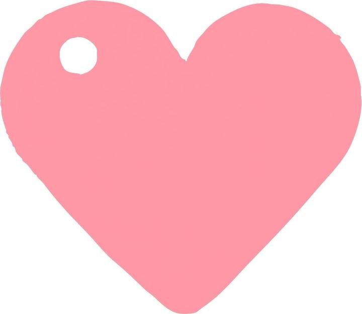 Produktbild Santex Herz Karton Etikett - Rosa (10Stück)
