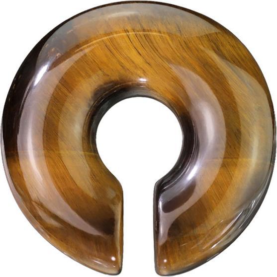 Produktbild Star Piercing Ohrgewicht Donut aus Tigerauge Stein (ohne Messing, Mineralisch)