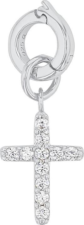 Produktbild Amor Charms für Damen, 925 Sterling Silber, Zirkonia synth. | Kreuz (Silber 925)