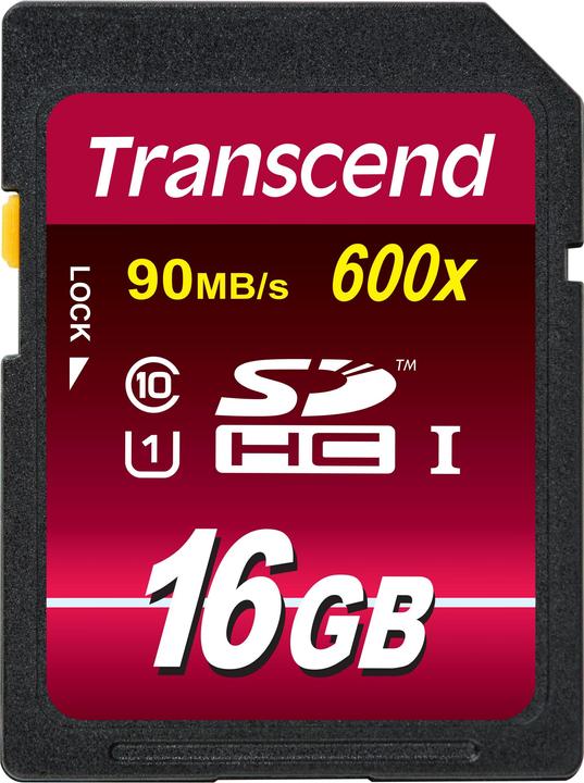 Transcend SDHC Ultimate Card (16 GB, SDHC, U1, UHS-I)