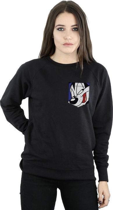 Immagine prodotto Looney Tunes Pepe Le Pew Face Faux Pocket Felpa Donna (XXL)