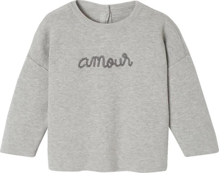 Vertbaudet Flauschiger Baby Pullover AMOUR