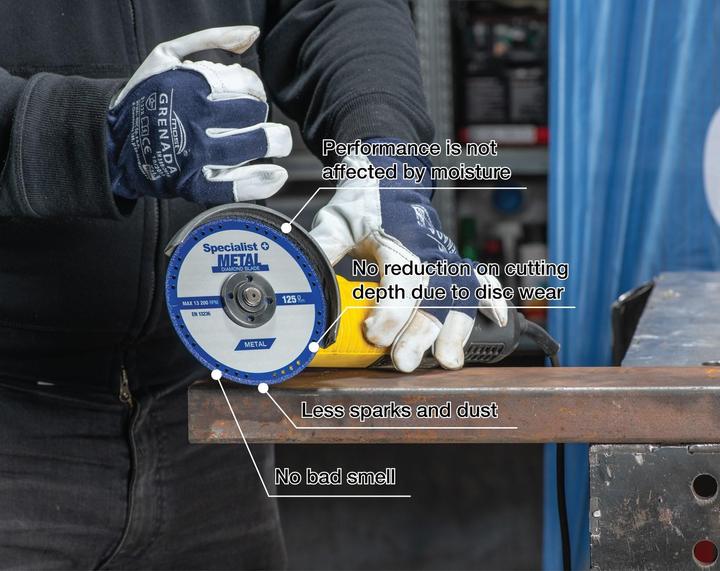 Productafbeelding Diamantdoorslijpschijf voor metaal 125x1.4x22.23 mm