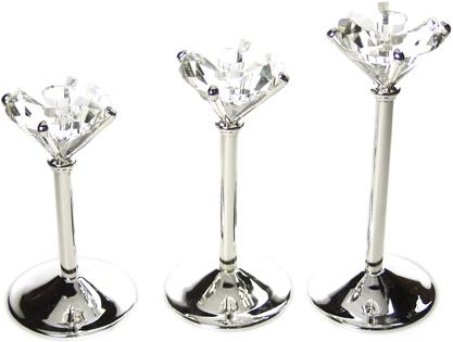 Actual product image Nordisk Design Diamond candlestick, height 16 cm, silver-plated, tarnish-protected