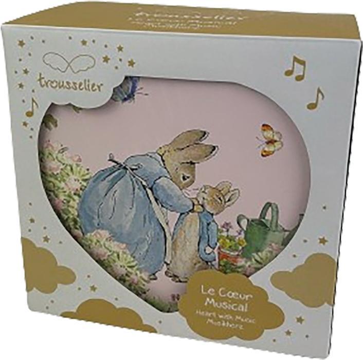 Actual product image Trousselier Musical Musical Clock Heart, Peter Rabbit