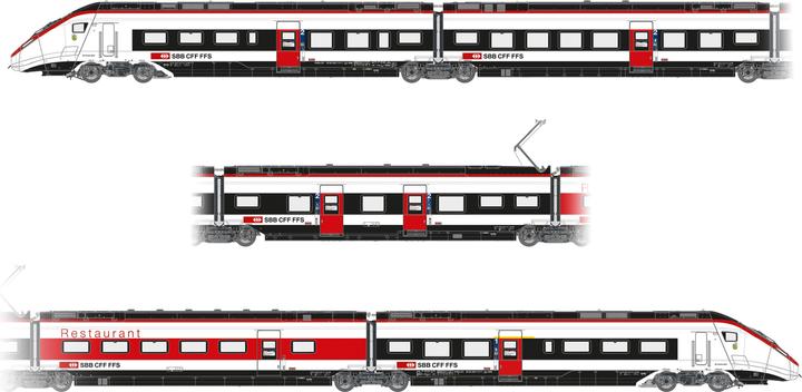 Piko SBB 5-teil. Triebzug RABe 501 011 Thurgau Ep. VI DC (Spur H0)